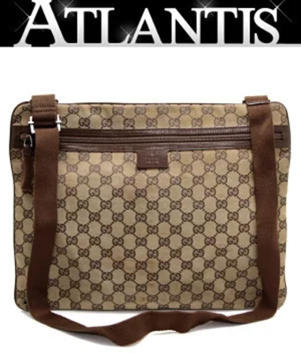 Gucci GG Canvas Shoulder Bag Beige Cream